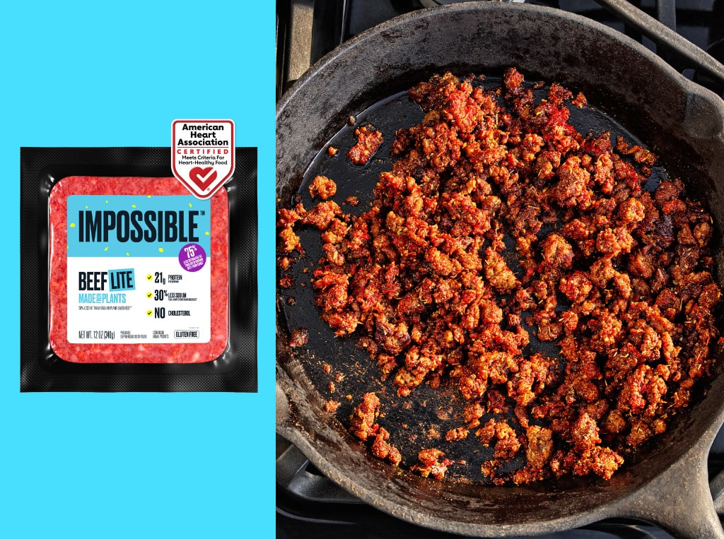 Impossible Foods Beef Lite American Heart Association Heart Check Certification Program Ruby Tuesday Plant Based Meat 1